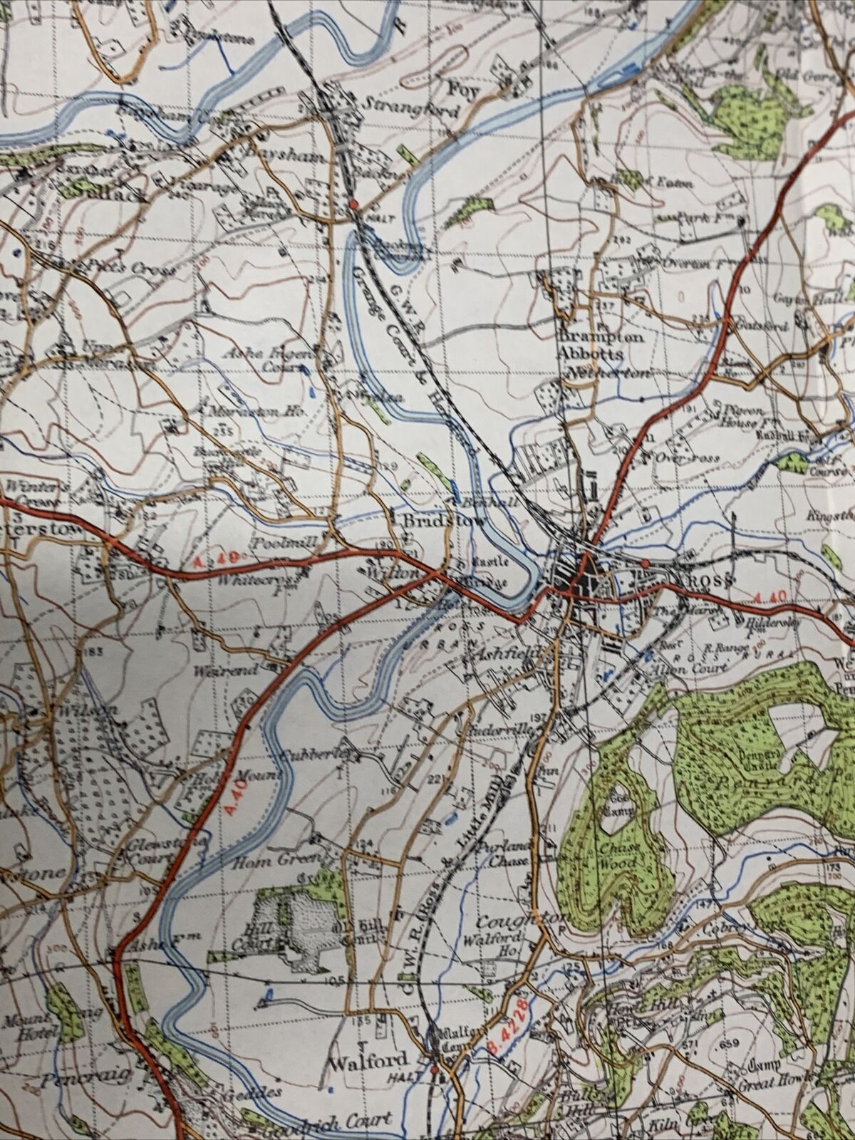 HEREFORD Ordnance Survey 6th Series 1-inch 1947 Sheet 142 Monmouth River Wye