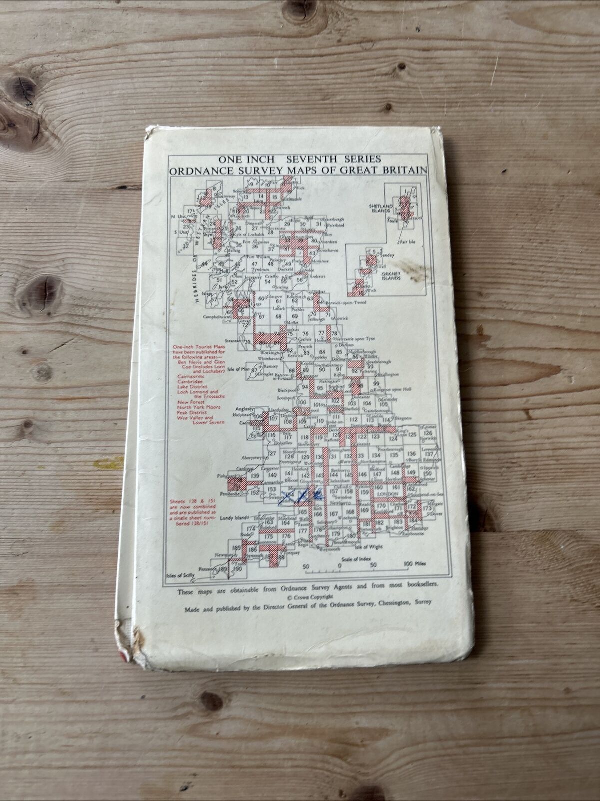 SWINDON Ordnance Survey Seventh Series CLOTH One inch 1958  Sheet 157 Marked