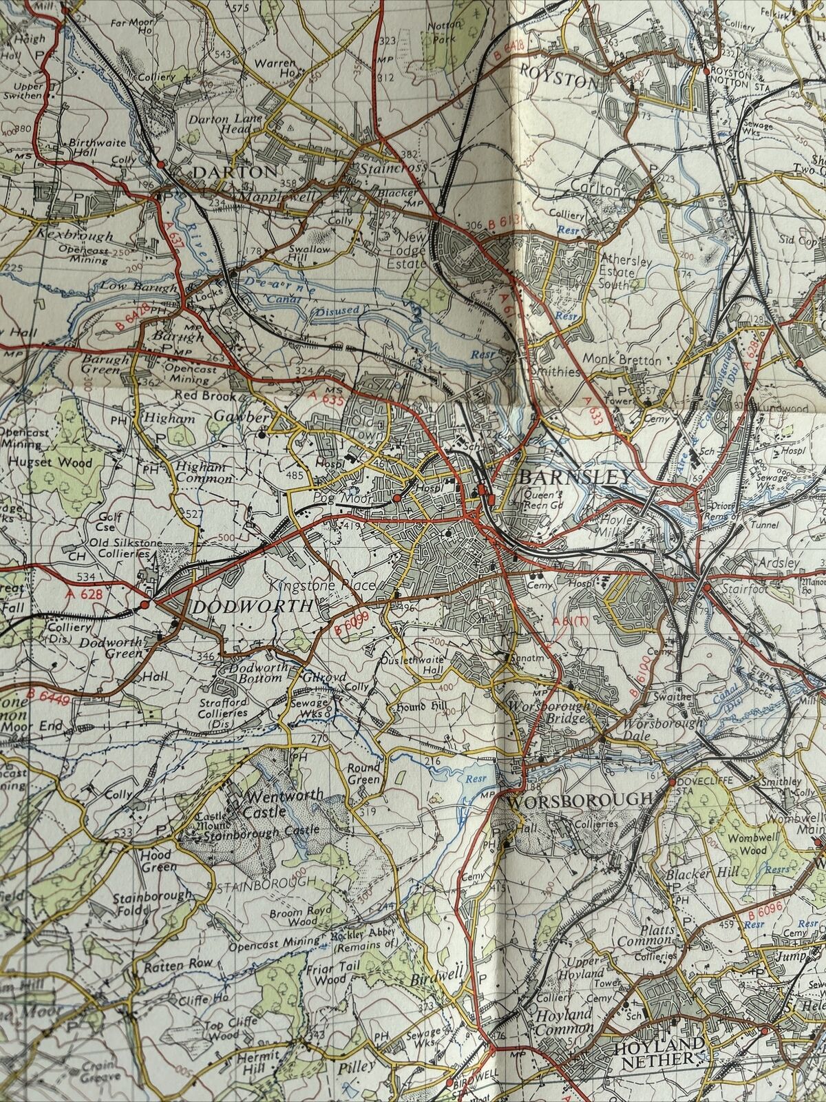 HUDDERSFIELD Ordnance Survey Seventh Series Paper One inch 1954 Sheet 102 Batley