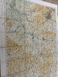 BIRMINGHAM LEAMINGTON & NORTHAMPTON No 23 Ordnance Survey Half Inch 1925 Cloth