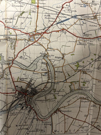 MARKET WEIGHTON Ordnance Survey Cloth One Inch Map 1947 Sixth Edition Sheet 98