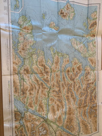 ARISAIG & LOCHABER Scotland - Bartholomew - Cloth Map 1964 No 50