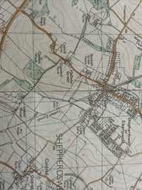 DOVER Ordnance Survey Second Series 1:25,000 Map TR24/34 1979 Hawkinge