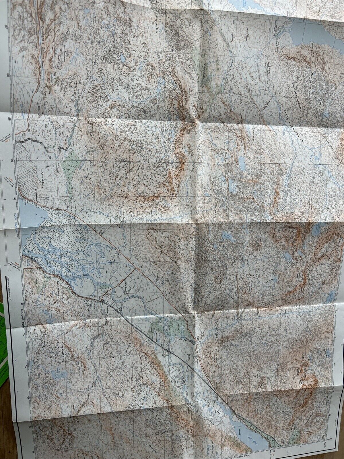 UPPER LOCH CARRON Ordnance Survey Map Pathfinder NG 84/94 1975 Kishorn