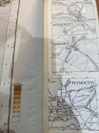 ENGLAND SOUTH WEST 1946 Ordnance Survey Paper Sheet 10 Quarter Inch Map Bodmin