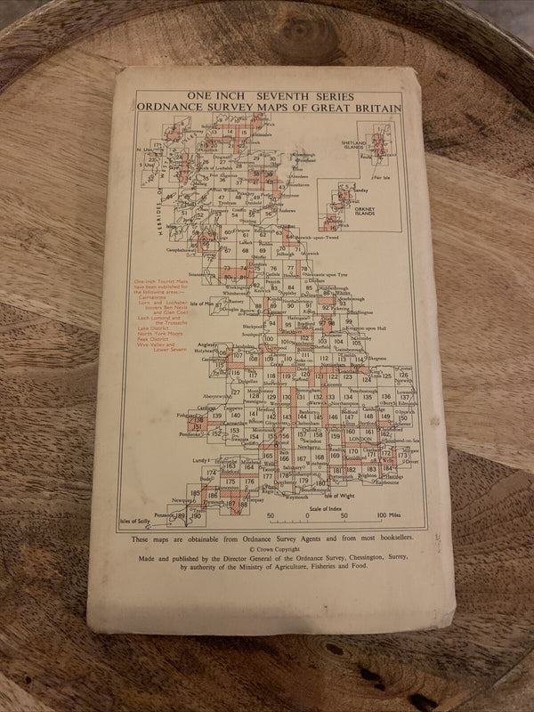 GLEN COE CLOTH One Inch Ordnance Survey Map No 47 1956 Rev 1960 Bridge Of Orchy