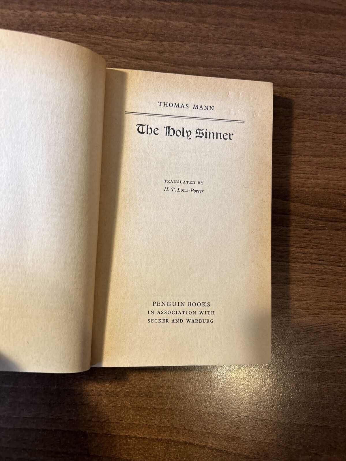 THE HOLY SINNER Thomas Mann 1961 Edition PENGUIN Modern Classics No 1625