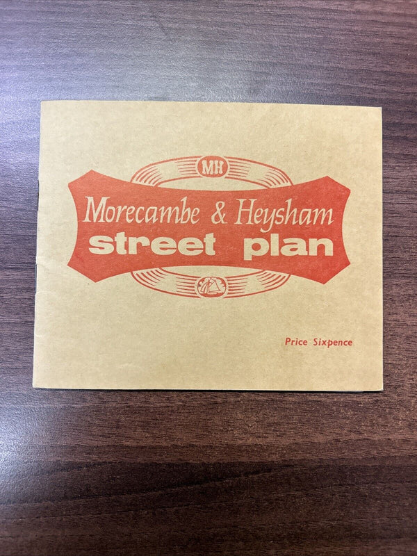 MORECAMBE & HEYSHAM Street Plan Good Condition  1940s? Half Moon Bay Happy Mount