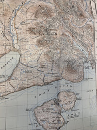 THE CUILLINS RHUM & CANNA Cloth Ordnance Survey 1 Inch map Scotland No 34 1947