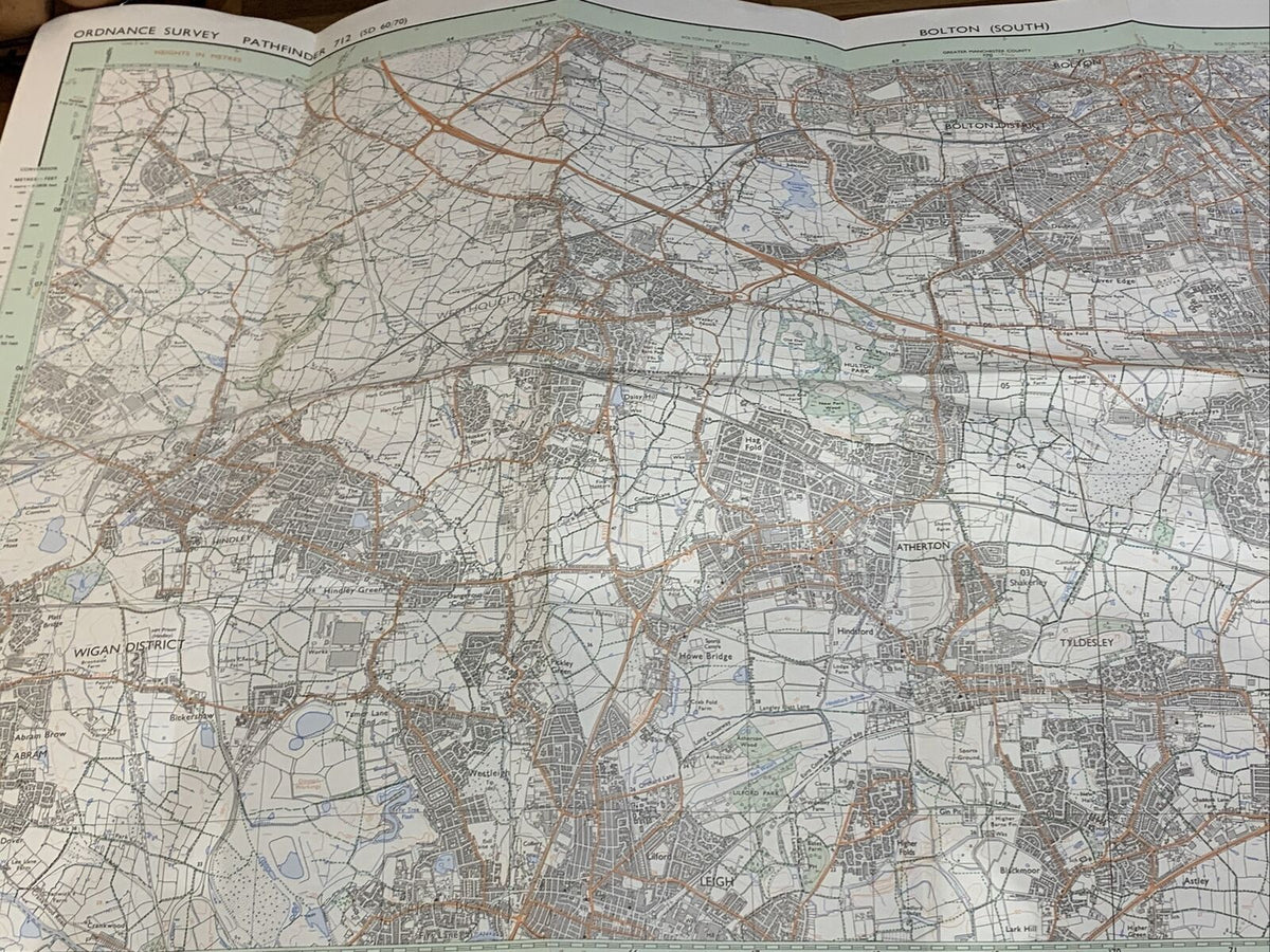 BOLTON South - Pathfinder Ordnance Survey 1:25000 1992 No 712 Westhoughton