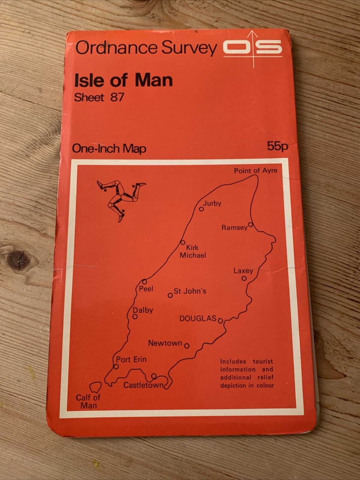 Isle Of Man - Ordnance Survey One Inch Map Sheet 87 1970