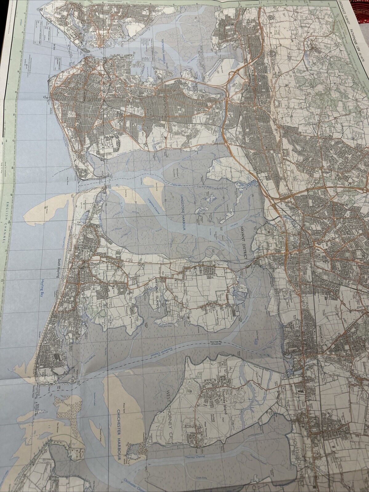 PORTSMOUTH and HAVANT Pathfinder 1304 Ordnance Survey Sheet 1:25000 1988