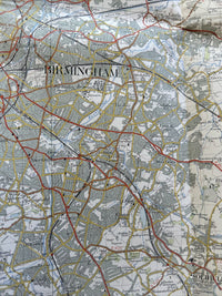 BIRMINGHAM Ordnance Survey Seventh Series CLOTH One inch 1953 Sheet 131