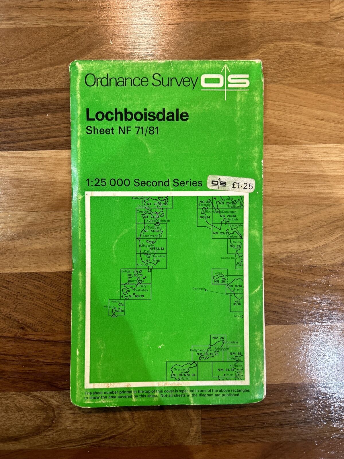 LOCHBOISDALE Ordnance Survey Second Series Pathfinder Sheet NF71/81 1977 Eriskay