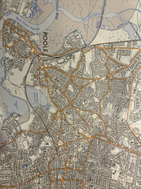 BOURNEMOUTH Ordnance Survey Second Series 1:25,000 Map SZ09/19 1976 Poole