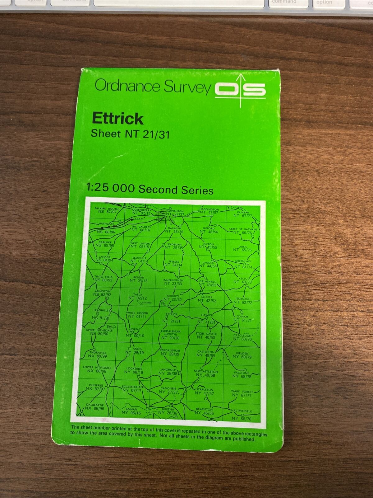 ETTRICK Ordnance Survey Second Series Pathfinder Map SX 21/31 1966