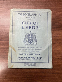 LEEDS Geographia Map Slightly Tatty Possibly 1950s? West Yorkshire Eccup Morley