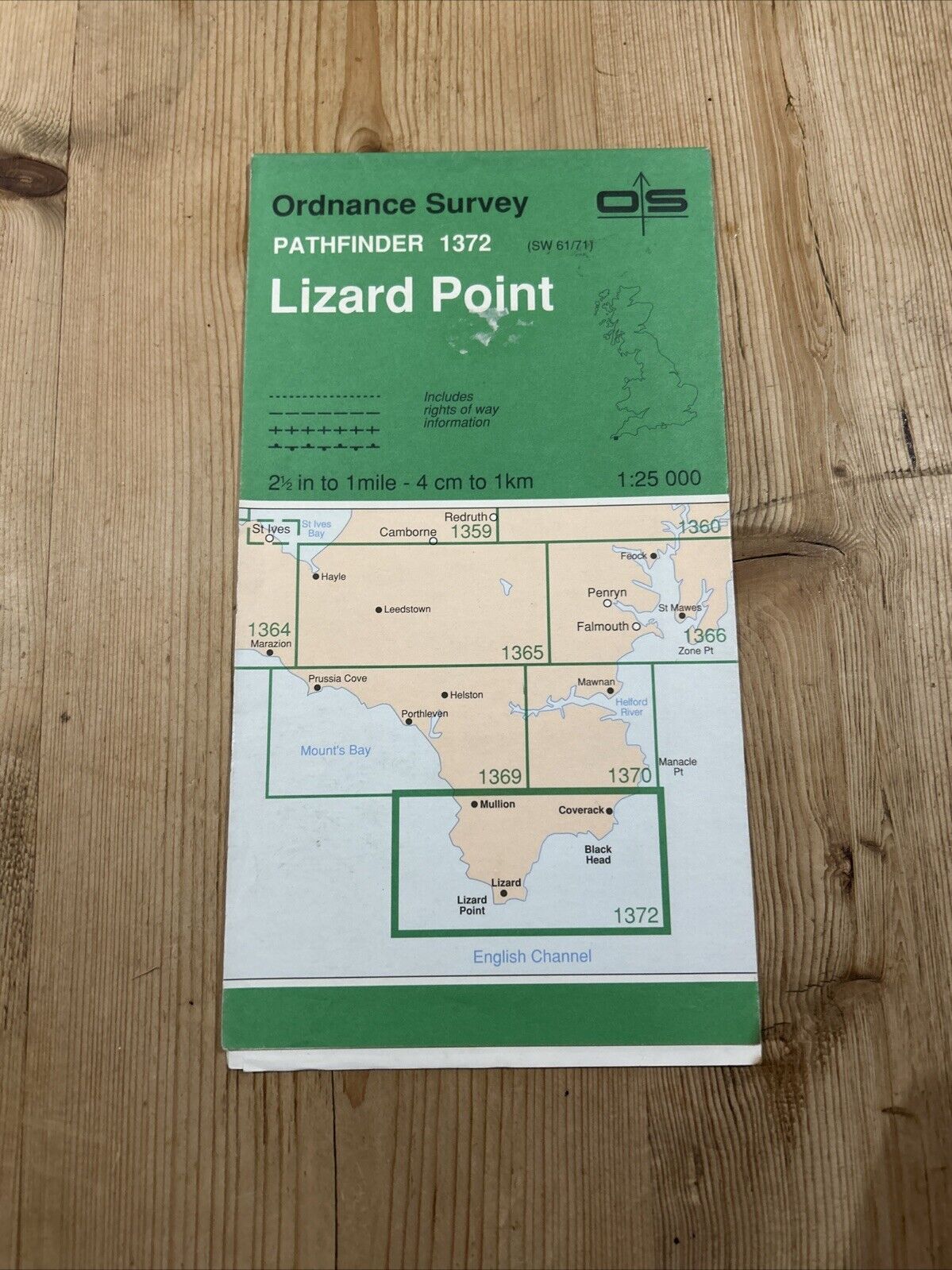 LIZARD POINT Pathfinder 1372 Ordnance Survey Sheet 1:25000 1986 Coverack