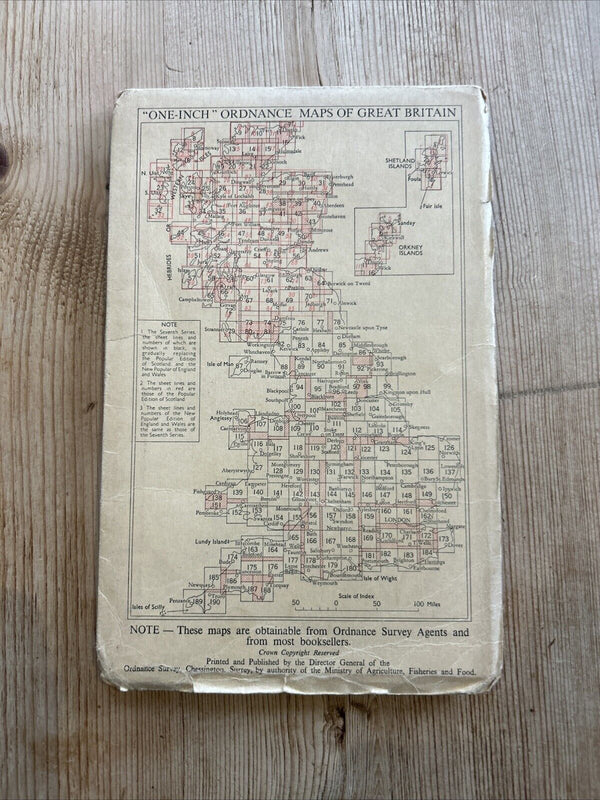 DOLGELLEY Ordnance Survey Paper Map 1953 Seventh Series No 116 Ffestiniog