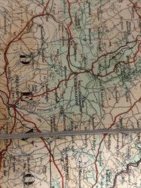 ENGLAND SOUTH WEST Ordnance Survey Cloth Quarter Inch Map 1920 Sheet 10 Sections