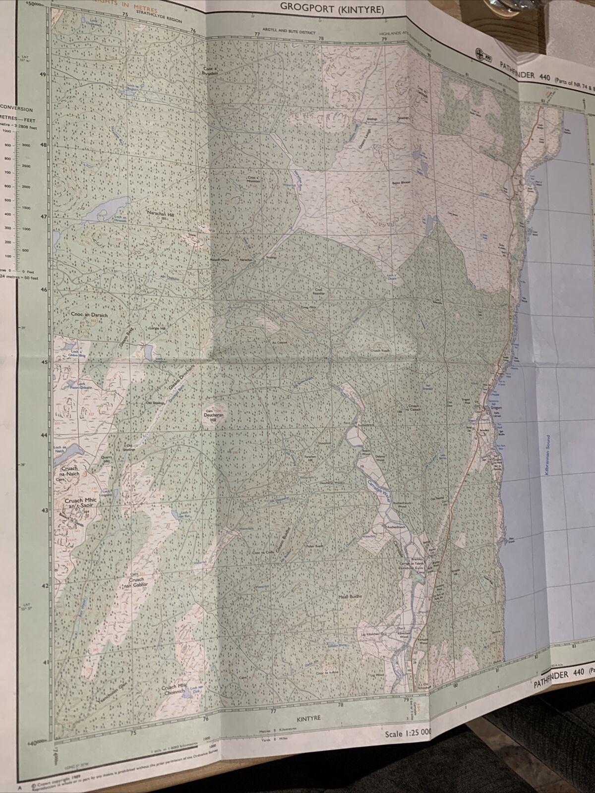 GROGPORT (KINTYRE) Pathfinder Ordnance Survey No 440 (NR 74 & 84) 1:25000 1989