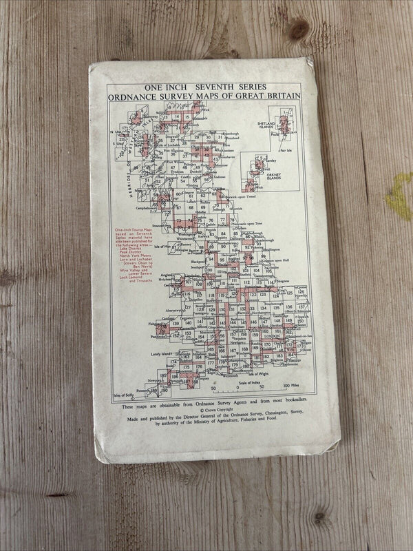 CHATHAM & MAIDSTONE Ordnance Survey Seventh Series Map 1 Inch 1957 Sheet 172