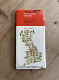 CORNWALL Bartholomew - Half Inch Cloth Map 1962 No 1 St Ives Bodmin