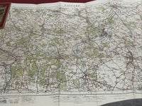WATFORD Ordnance Survey Cloth One In Map 1929 Rev 32 Sheet 106 Marlow St Albans