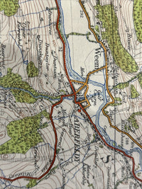 DUNKELD & PITLOCHRY Cloth Ordnance Survey One Inch Sheet 56 Popular Ed 1947