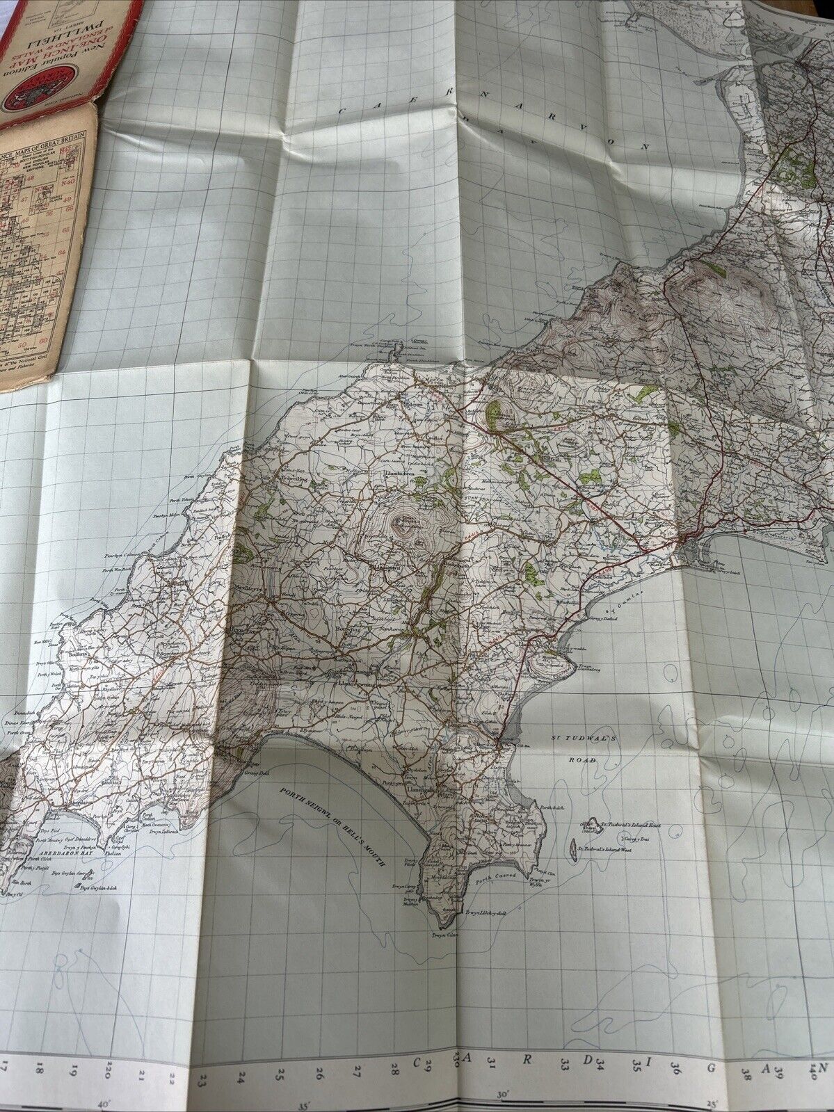 PWLLHELI Ordnance Survey One In Map 1947 Sixth Edition Sheet 115 Trevor