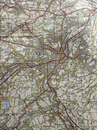 HUDDERSFIELD Ordnance Survey One Inch Sheet 102 Good Condition 1961 Glossop