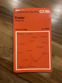 EXETER Sidmouth Honiton - Ordnance Survey Map One Inch 1967 Sheet 176