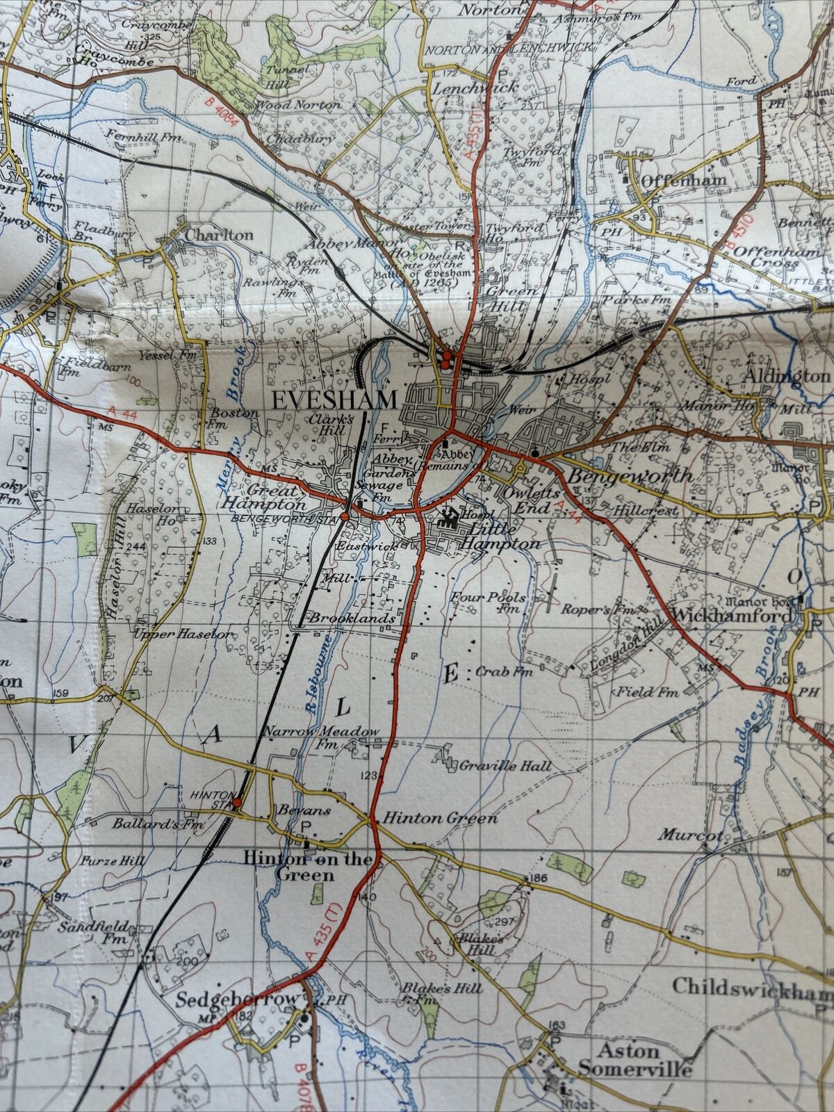 CHELTENHAM EVESHAM Ordnance Survey Seventh Series CLOTH One inch 1953 Sheet 144