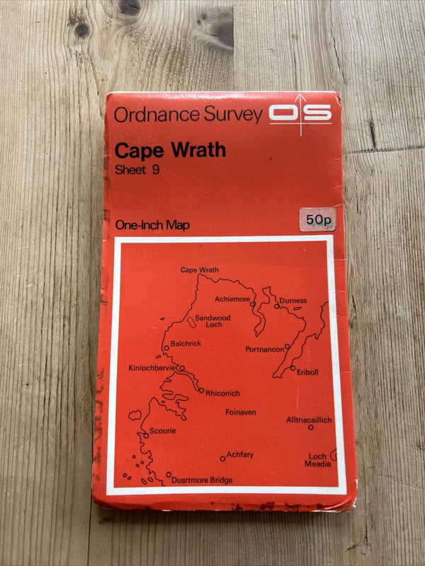 CAPE WRATH - Ordnance Survey Map One Inch 1959 Sheet 9 Scotland