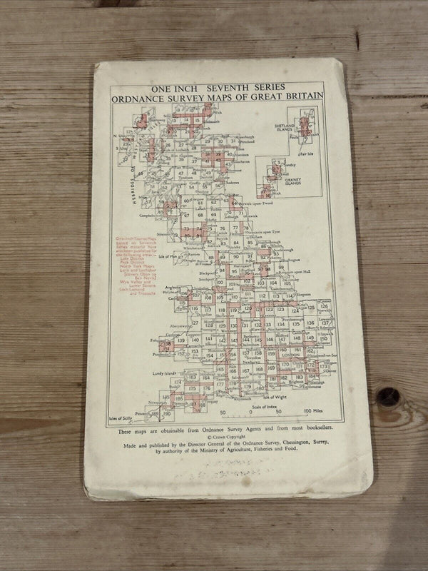 TRURO & FALMOUTH Ordnance Survey Seventh Series Paper One inch 1961 Sheet 190