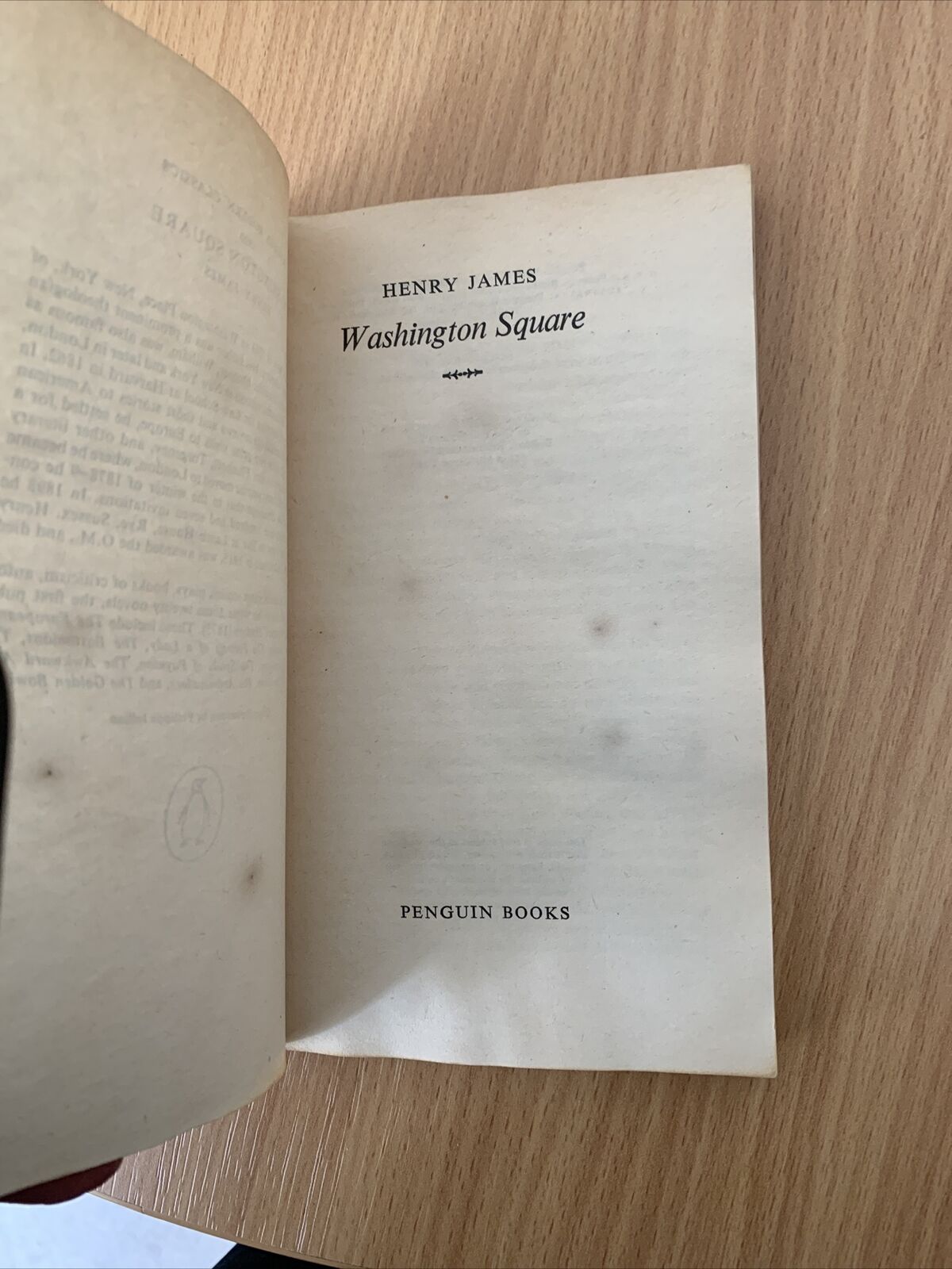 WASHINGTON SQUARE By Henry James - Penguin Modern Classics 1963