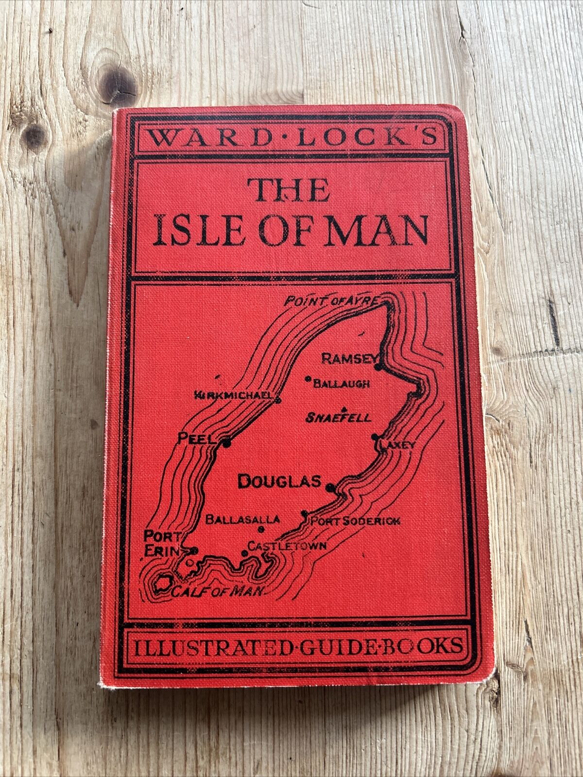 THE ISLE OF MAN - Ward Locks Red Guide Hardback Maps Tenth Edition Laxey Peel