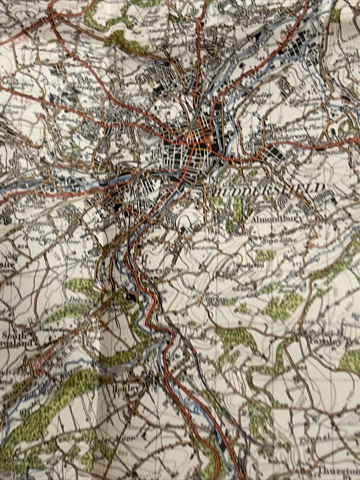 HUDDERSFIELD Ordnance Survey Map One Inch 1947 Sheet 102 Paper Sixth Edition