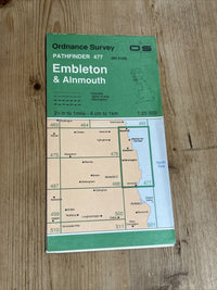 EMBLETON & Alnmouth Pathfinder Ordnance Survey 1:25000 1981 No 477 Beadnell