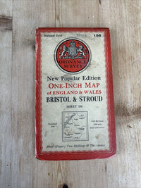 BRISTOL & STROUD Ordnance Survey Paper Map 1946 Sixth Series Sheet 156 Wickwar