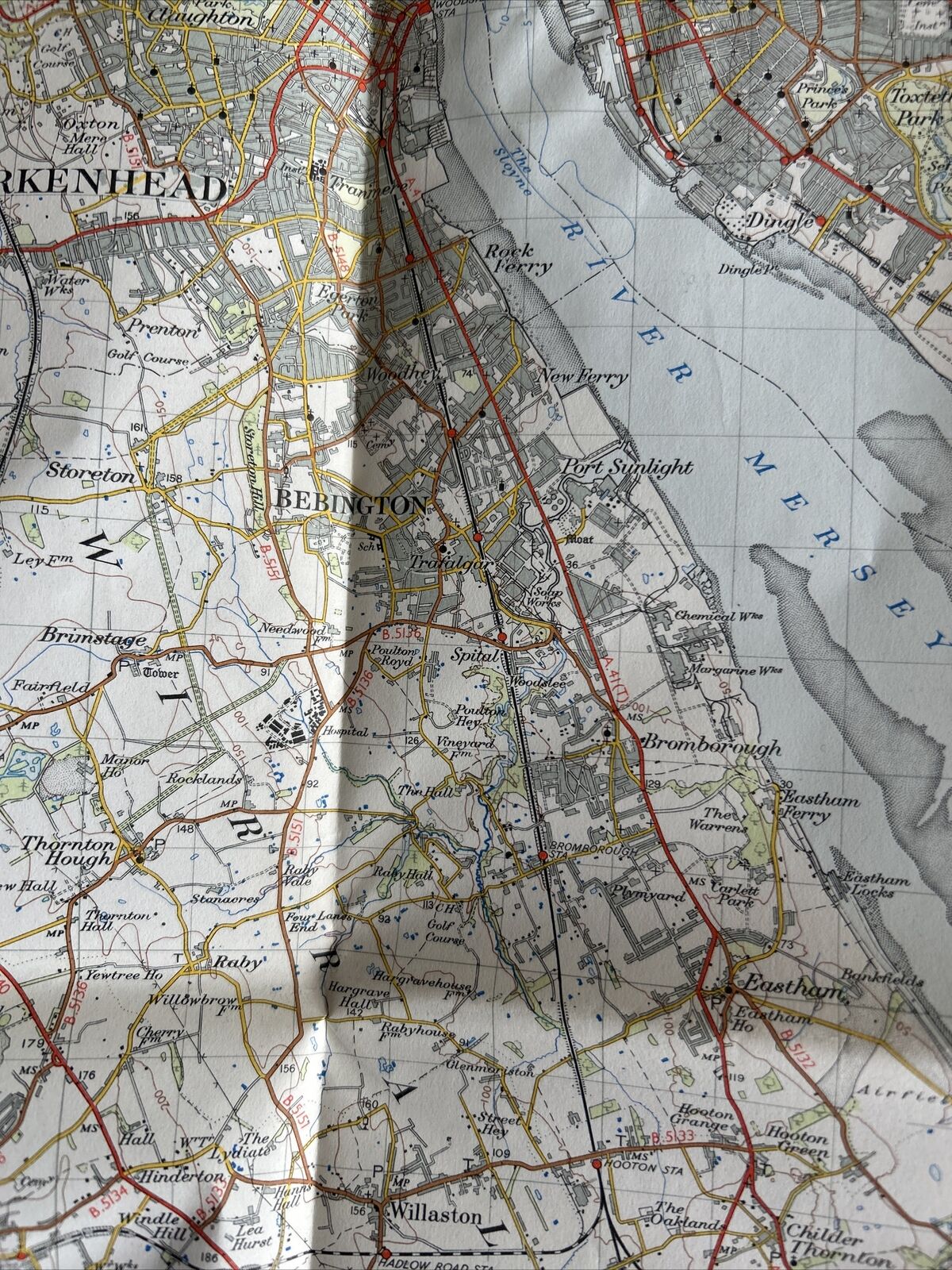 CHESTER Ordnance Survey Seventh Series Paper One inch 1952 Sheet 109 Wrexham