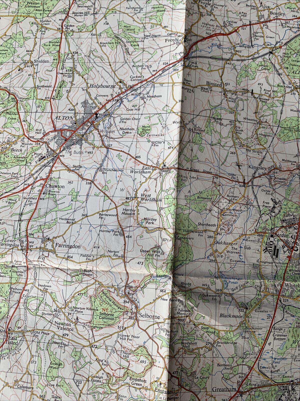 ALDERSHOT Ordnance Survey Map One Inch 1959 1965 Rev Sheet 169 7th Edition