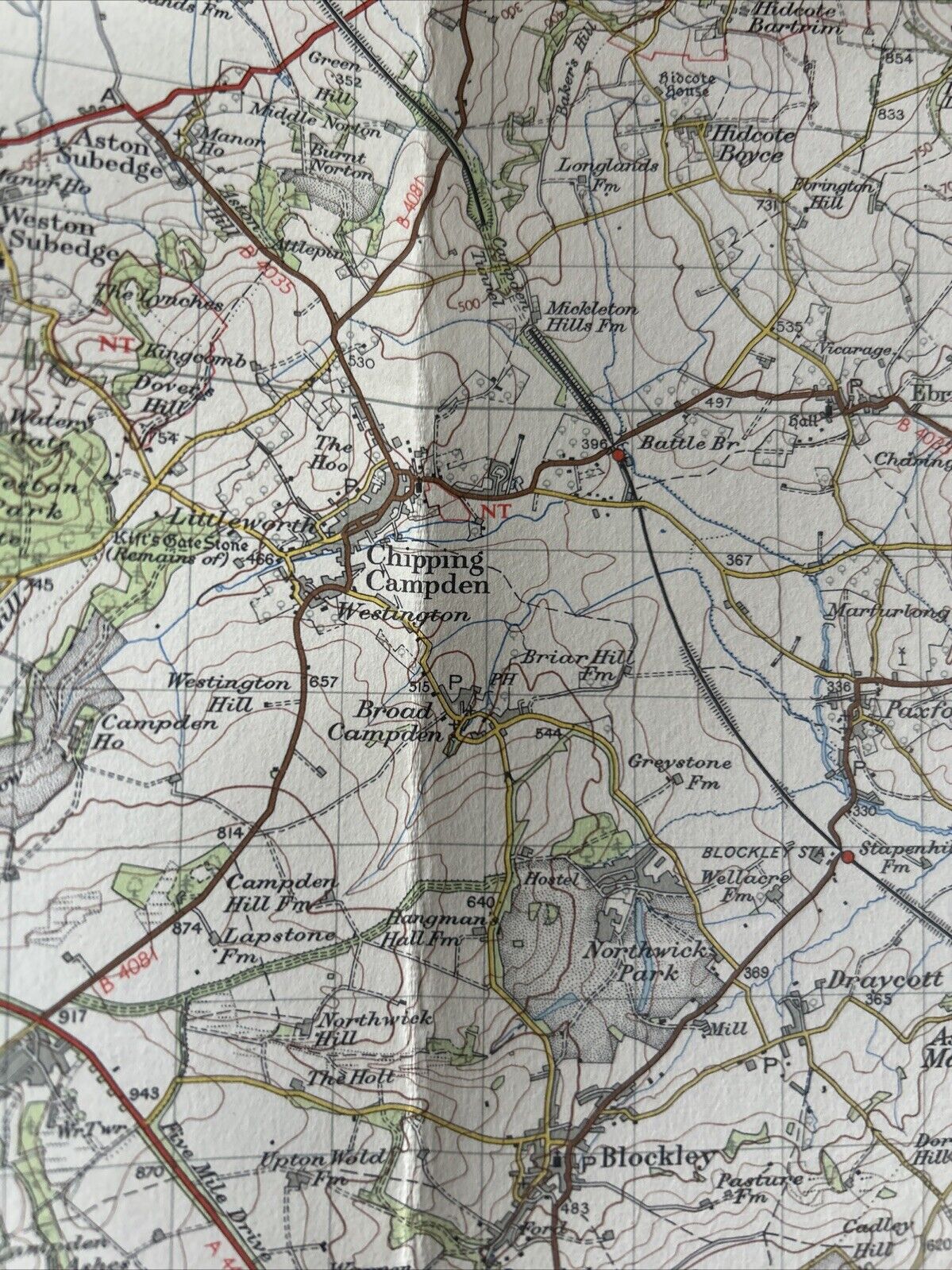 CHELTENHAM & EVESHAM Ordnance Survey CLOTH Seventh Series Map One In 1953 Sh 144