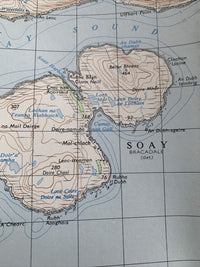 RHUM & part of SKYE - Ordnance Survey One Inch Map Sheet 33 1969 Canna Soay