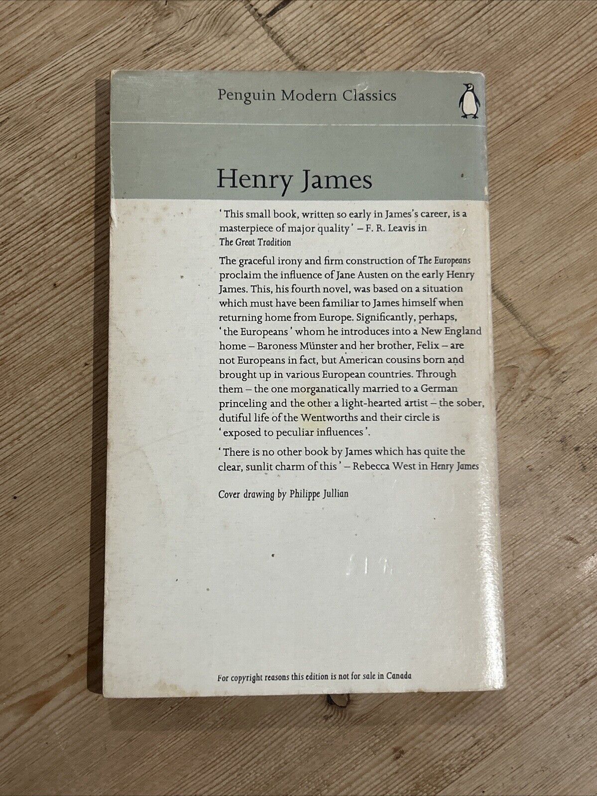 THE EUROPEANS Henry James No 2070 1967 -  PENGUIN Modern Classics