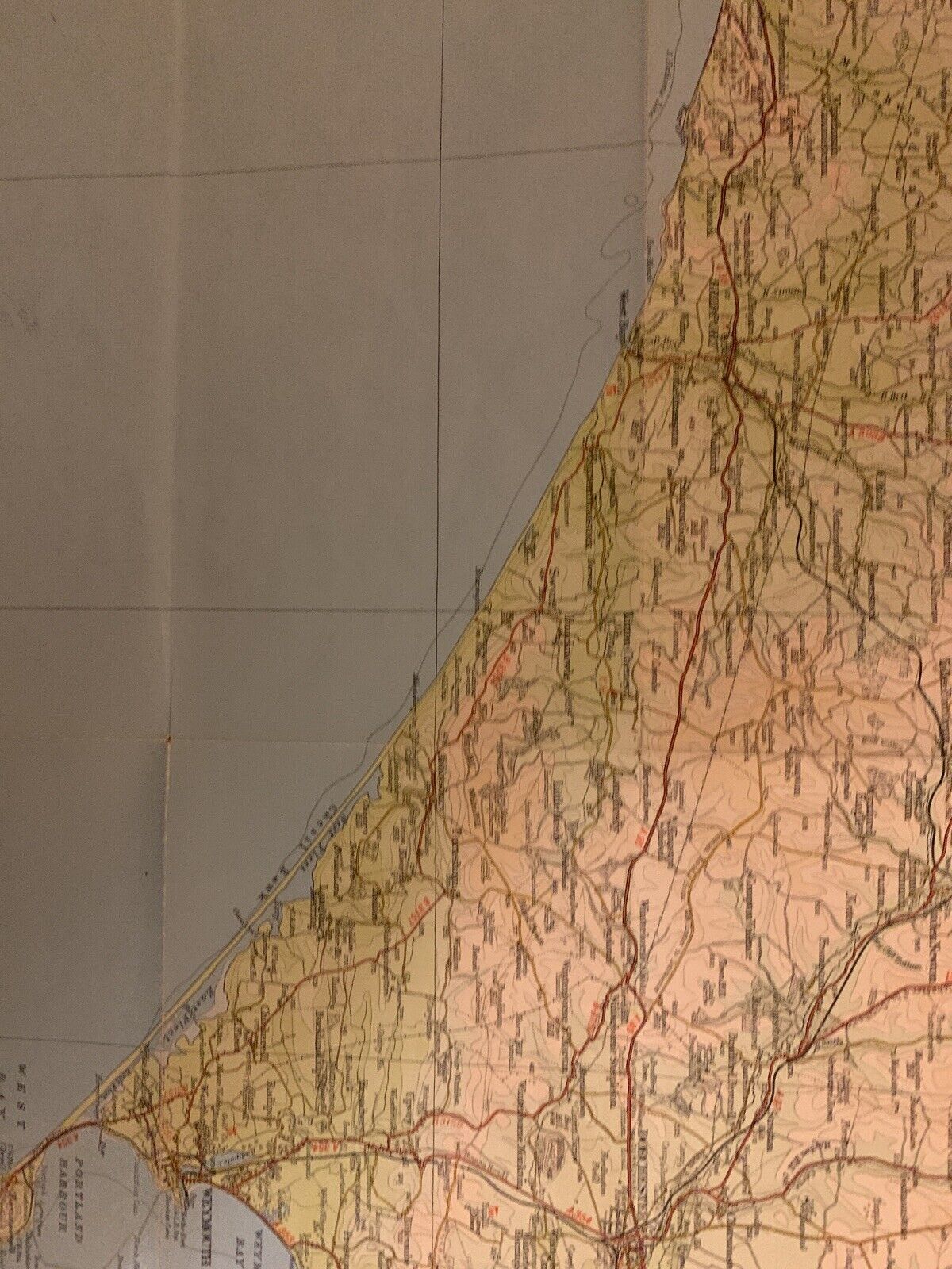 Dorset Poole Taunton Bridport - Bartholomew Half Inch Map No 4 1964