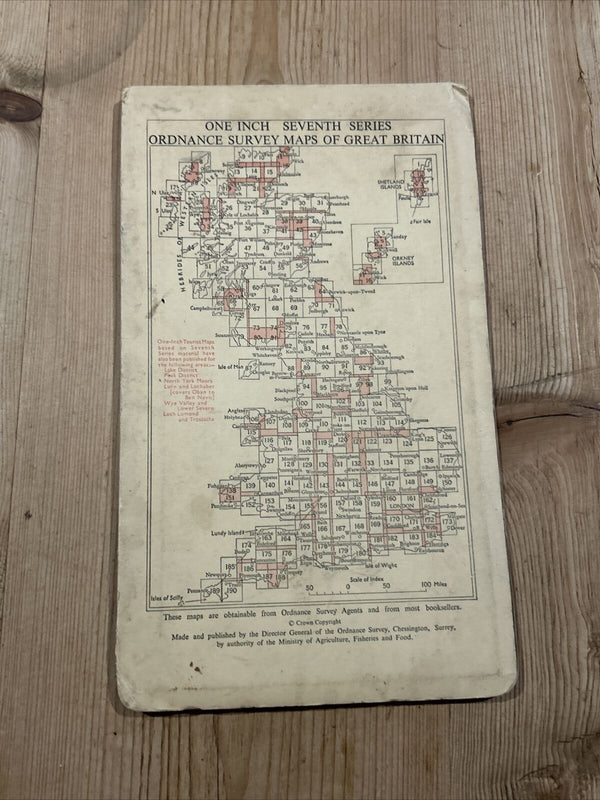 RIPON Ordnance Survey Seventh Series  One Inch - 1962 Sheet 91 Northallerton