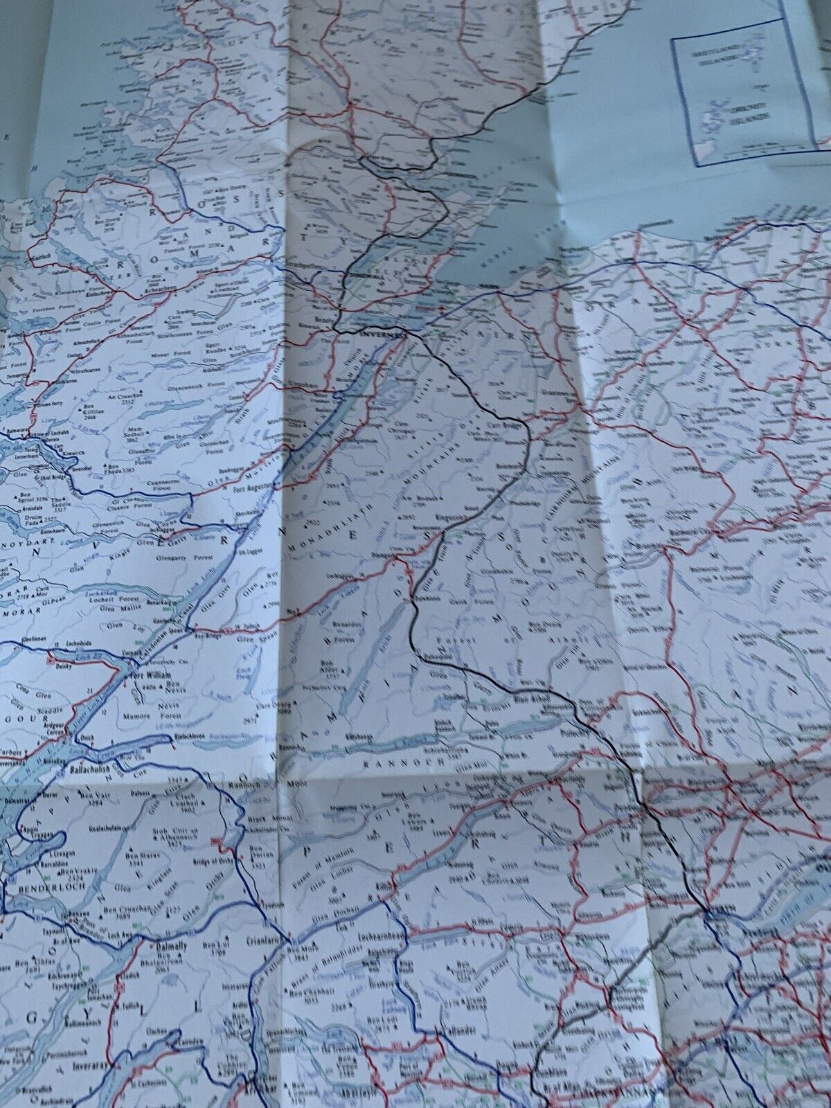 SCOTLAND Johnstons & Bacon Nu-way Map 1966 To Be Framed? One Sided Paper