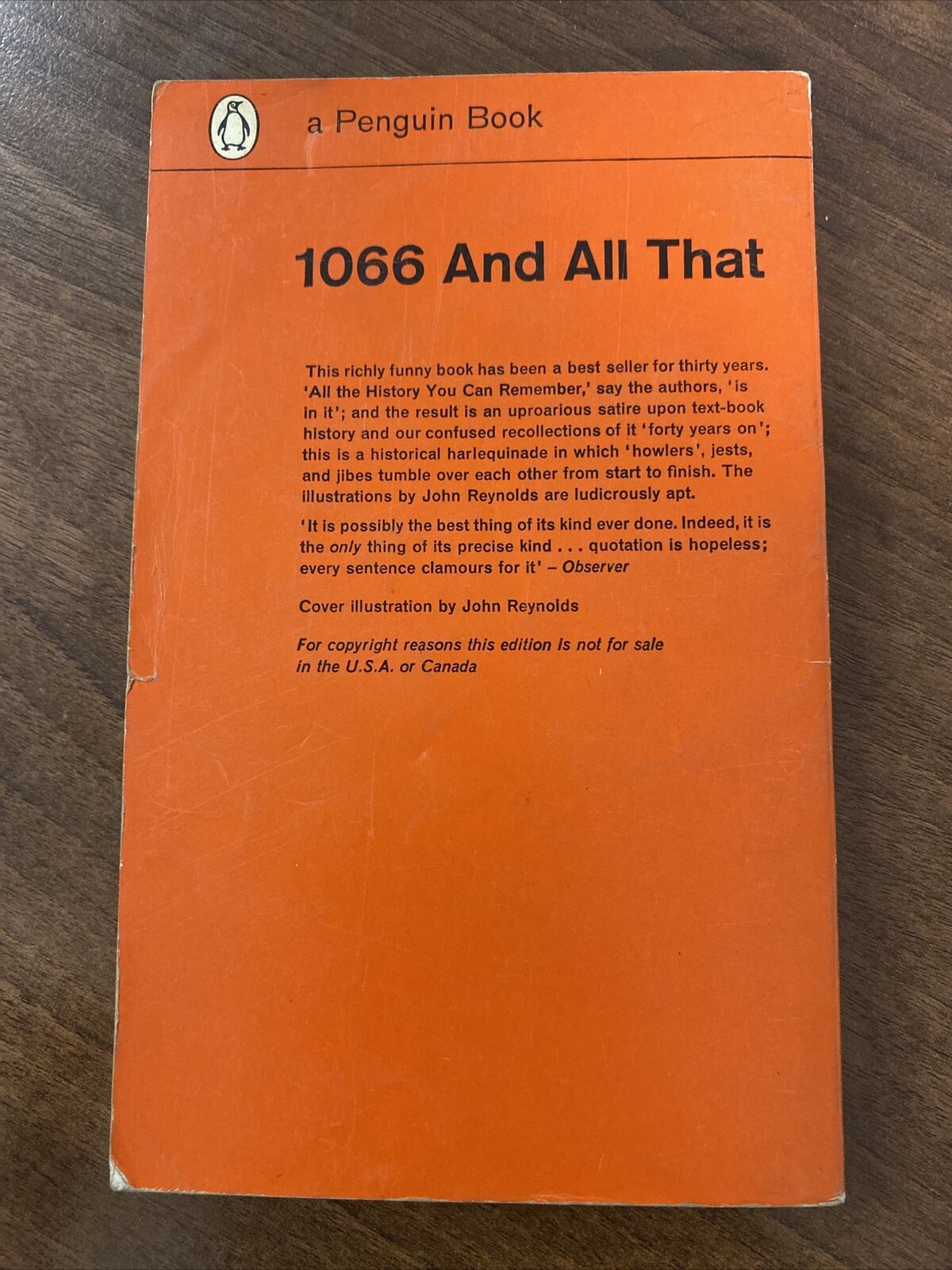 1066 And All That by W.C.Sellar and R.J.Yeatman Vintage Penguin book 1964