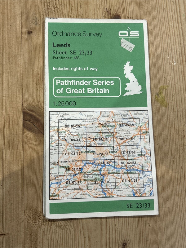 LEEDS Pathfinder Ordnance Survey 1:25000 1981 No 683 Sheet SE33/33 Pudsey Adel